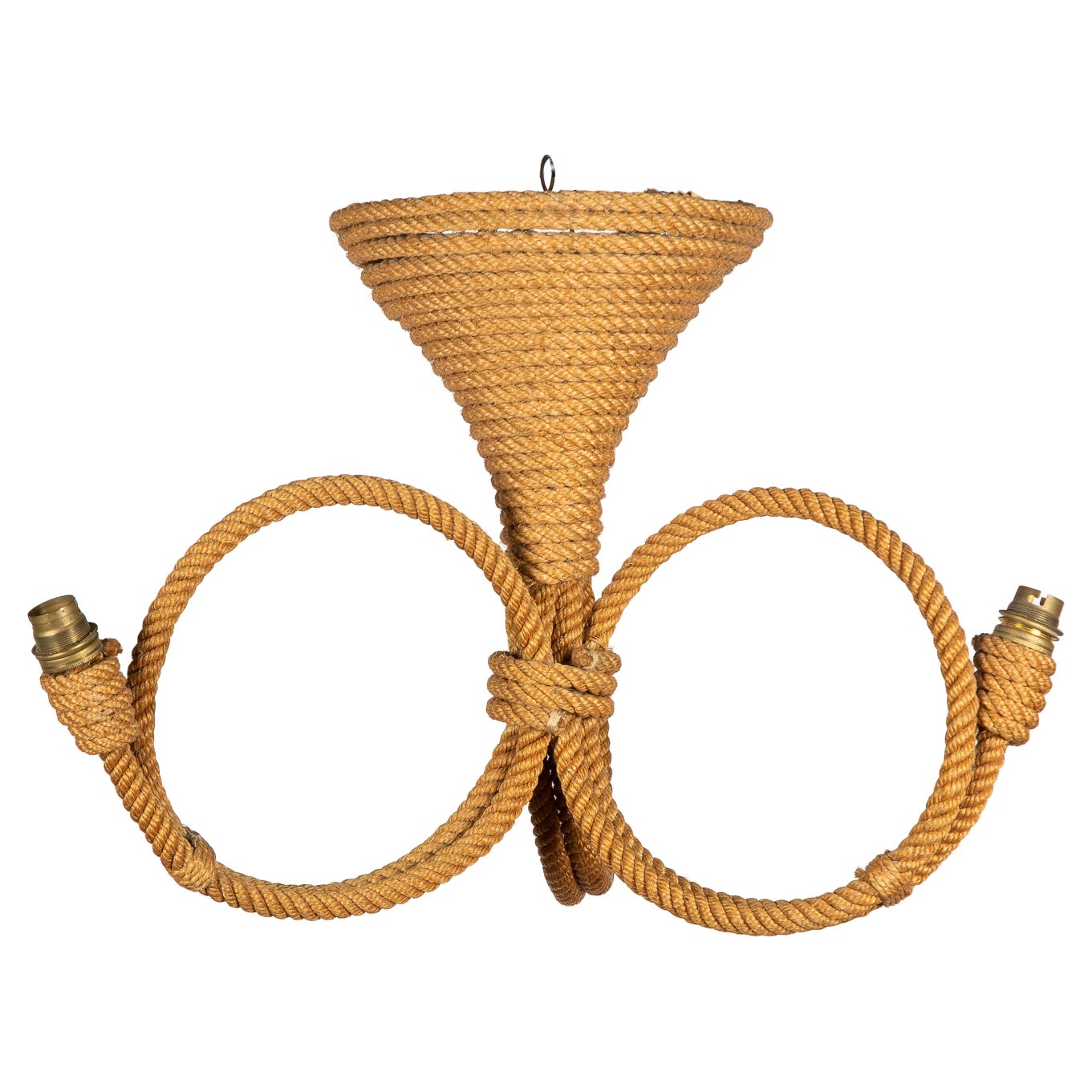 Ropework Chandelier by Audoux & Minet of Golfe-Juan