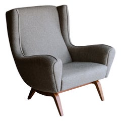 Vintage Illum Wikkelso Lounge Chair, Model 110 from Denmark, Circa 1950s