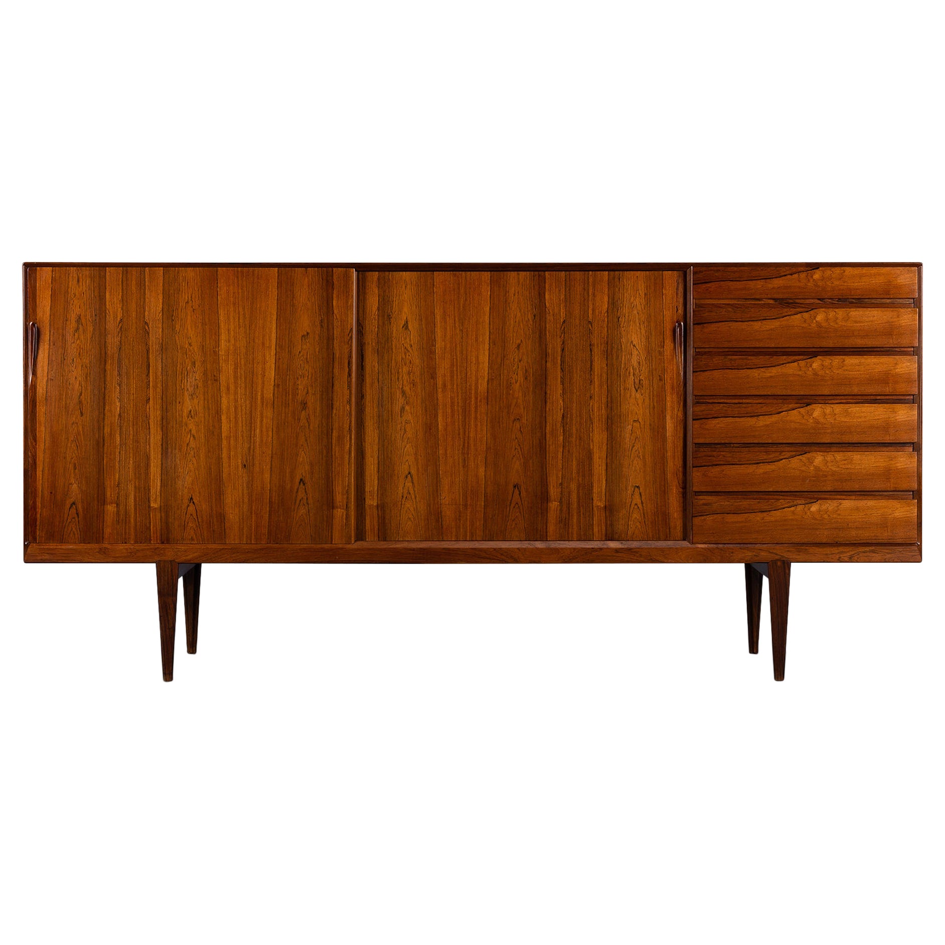 Rosewood Model 38 Sideboard by Henri Rosengren Hansen for Brande Møbler, 1950s