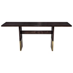 Art Deco Inspired Walnut Console Table Made by Carrocel