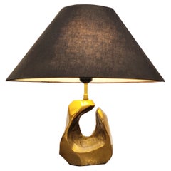 Vintage Bronze Table Lamp by Michel Jaubert, 1970s