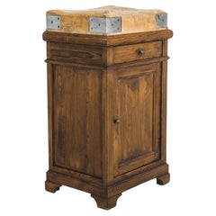 1930s Belgian Wooden Butcher’s Block Table