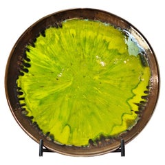 New Hand Made and Unique Ceramic Plate Green Color