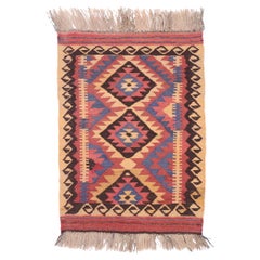 Vintage Afghani Maimana Kilim Rug with Modern Tribal Style