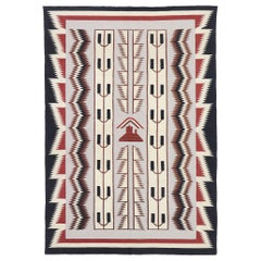 Vintage Romanian Kilim Rug with Two Grey Hills Tribal Style