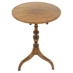 Antique Circular Walnut Table, Victorian Tilt Top Table, Scotland 1860