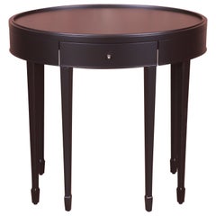 Barbara Barry for Baker Furniture Modern Black Lacquered Tea Table, Refinished