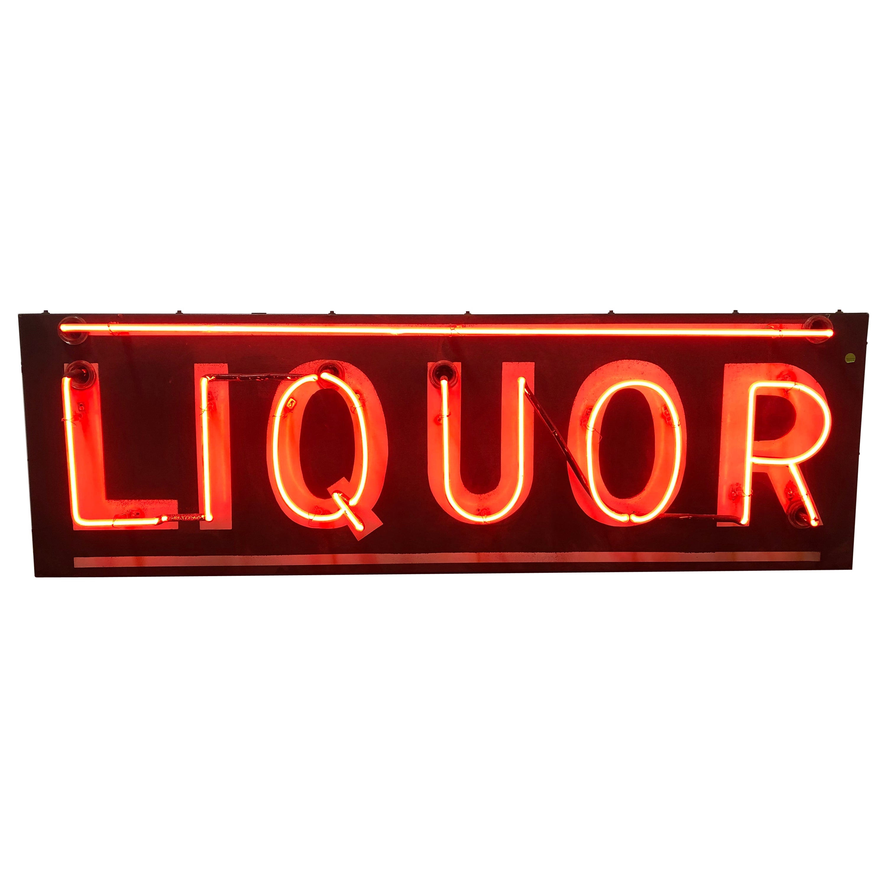 1950’s Liquor Neon Sign For Sale