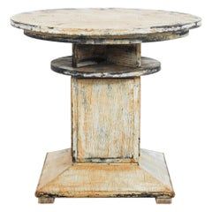 1930s Czech Round Wooden Table