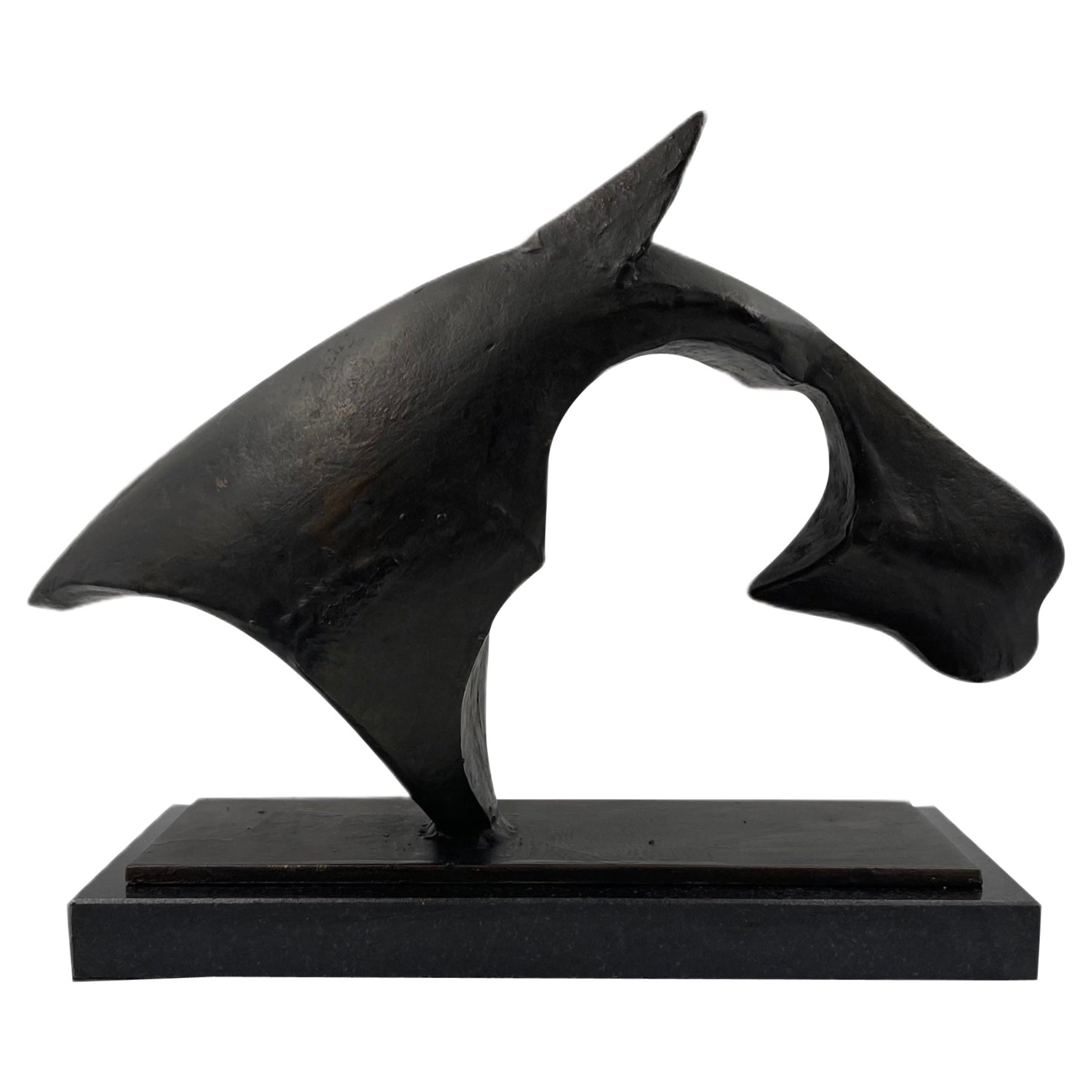 Equus Bronze Sculpture on Marble Plinth For Sale