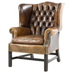 Vintage Chesterfield Wingback Chair