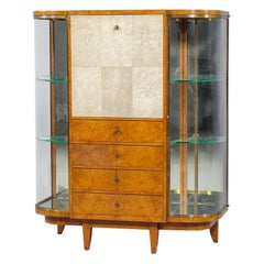 Vintage Art Deco Secretaire Cabinet by Jules Deroubaix