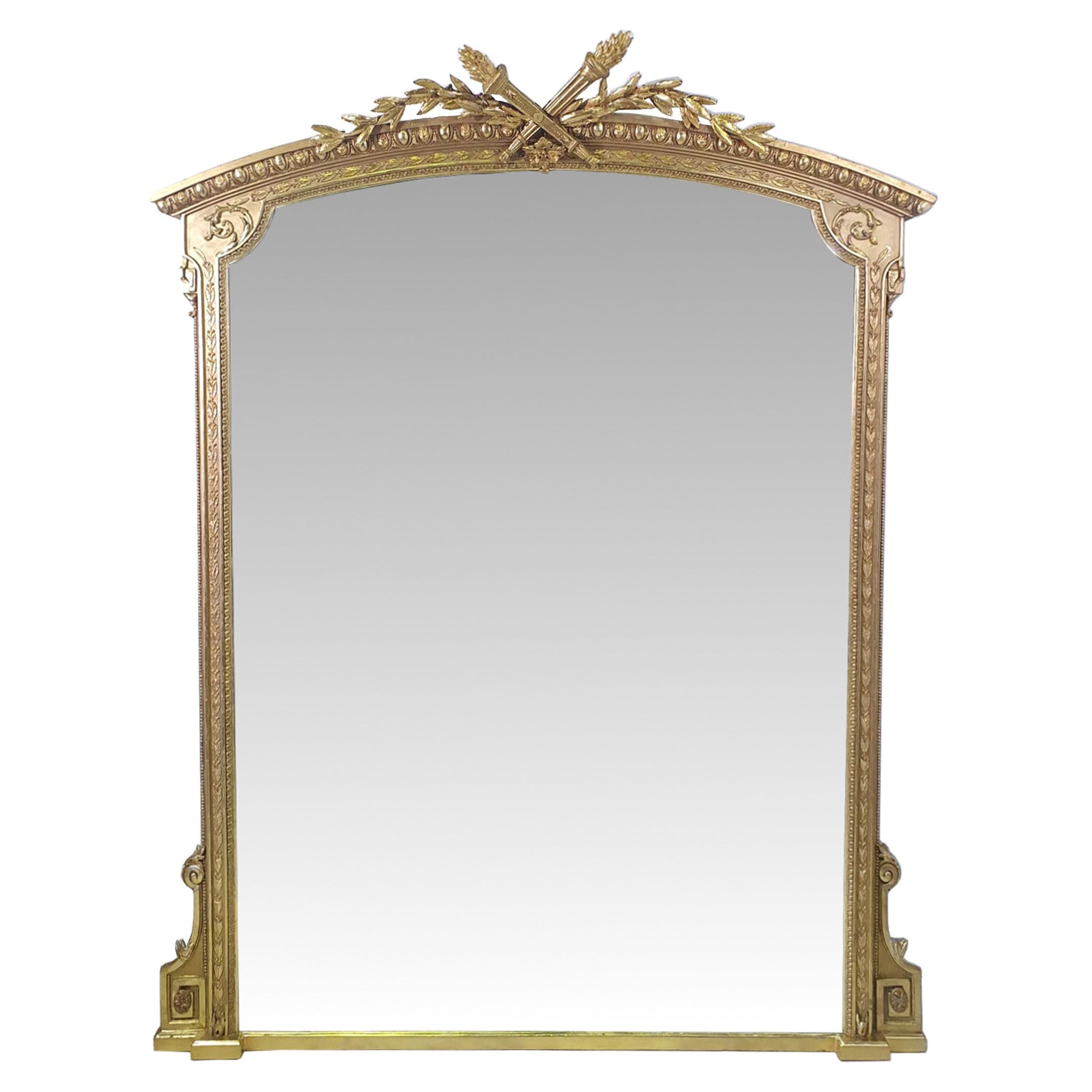 19th Century Gilt Overmantle Mirror