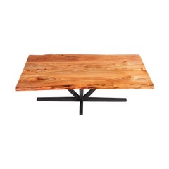 Live Edge Butchers Block Dining Table, Ash Wood Dining Table