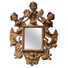 18th Century Italian Carved and Gilt Wood Mirror