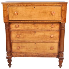 Antique Pennsylvanian 'Tiger Maple' Chest of Drawers, circa 1840