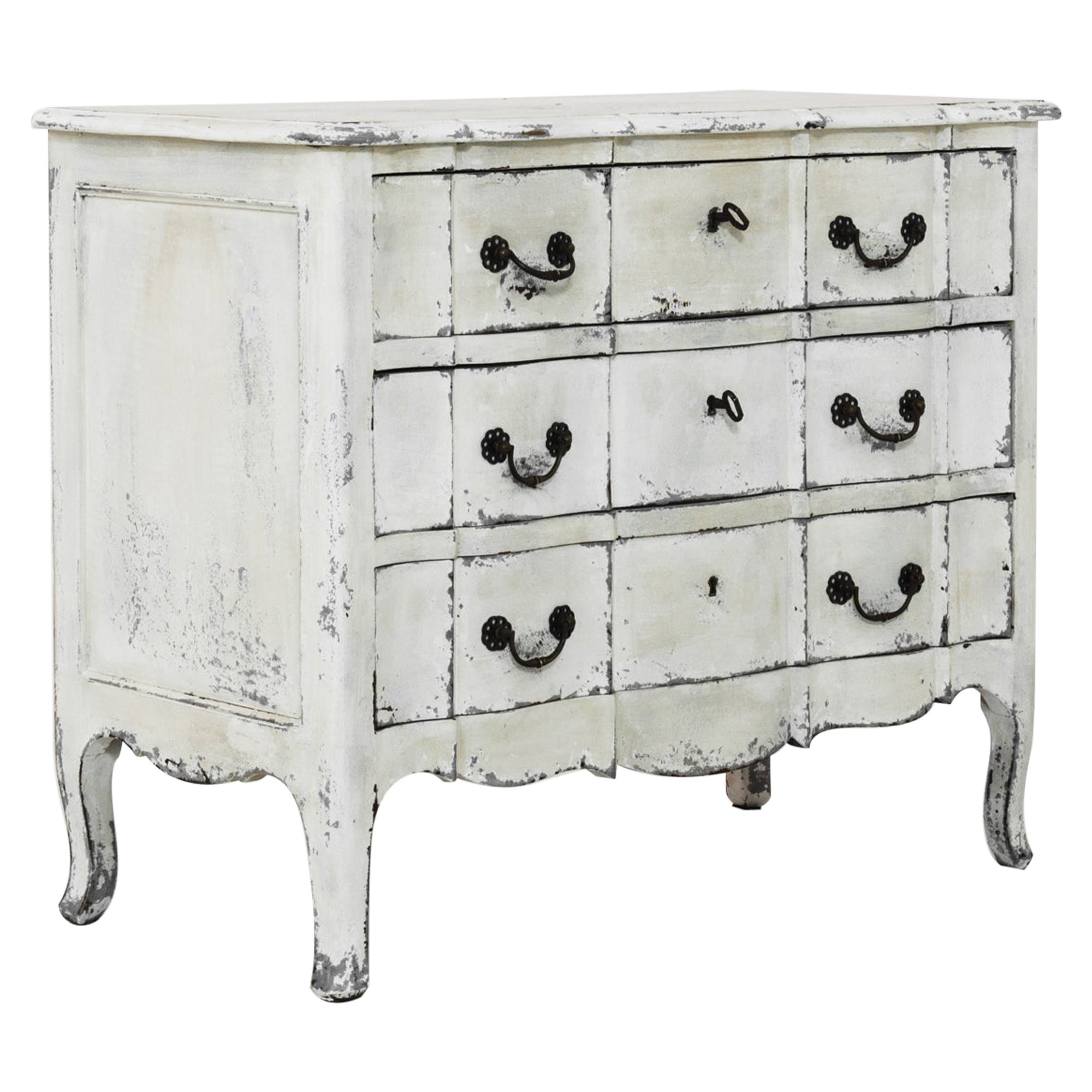 1920s French Provincial White Drawer Chest