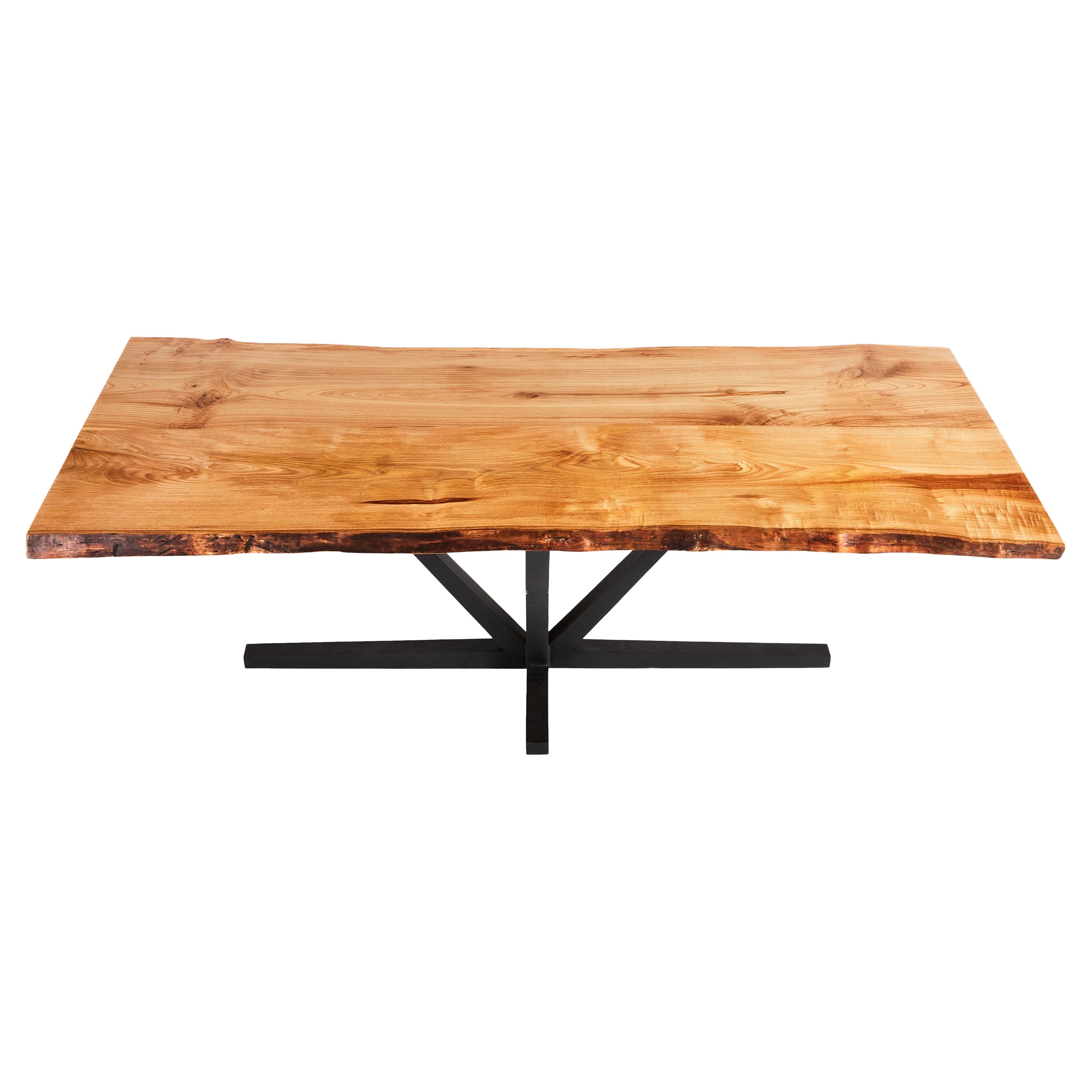 Live Edge Butchers Block Dining Table, Ash Wood Dining Table For Sale