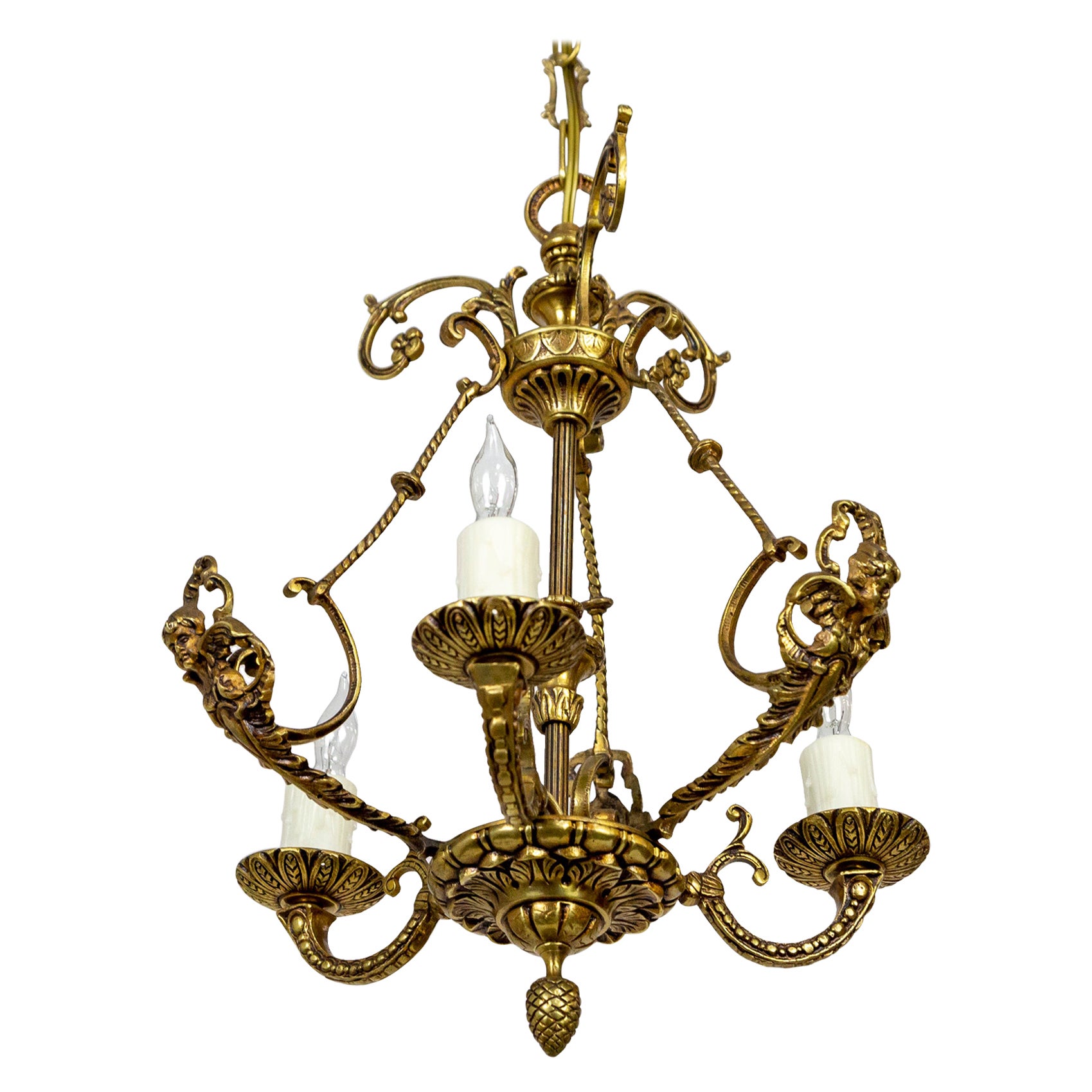 Cherub Chandelier For Sale at 1stDibs | antique cherub chandelier ...