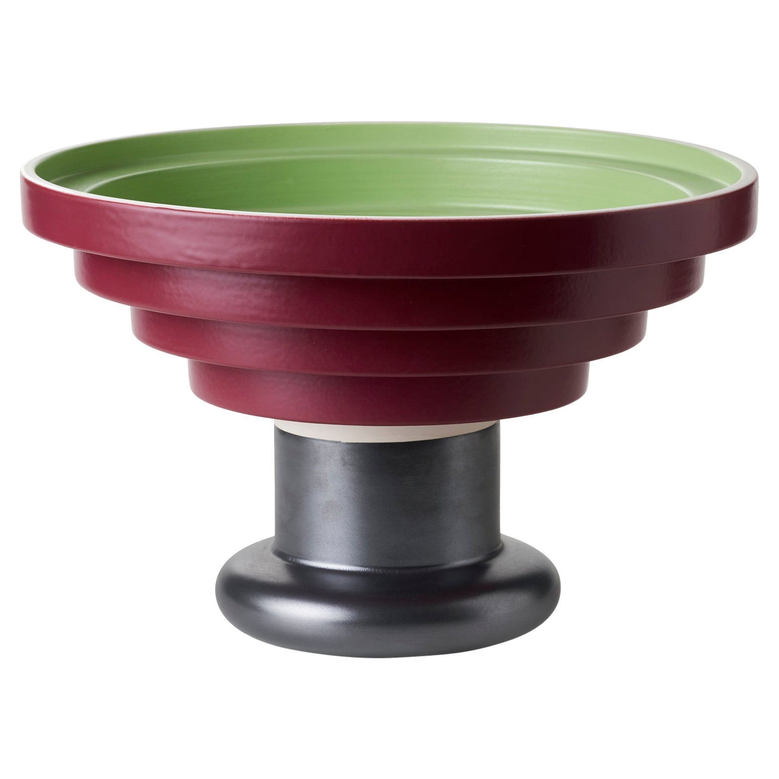 Alzata Verde Rosso by Ettore Sottsass