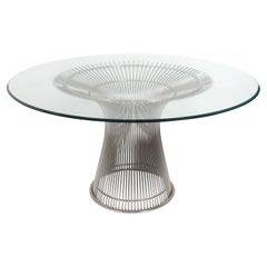 Warren Platner Sculptural Chrome Dining Table for Knoll Mid Century Modern