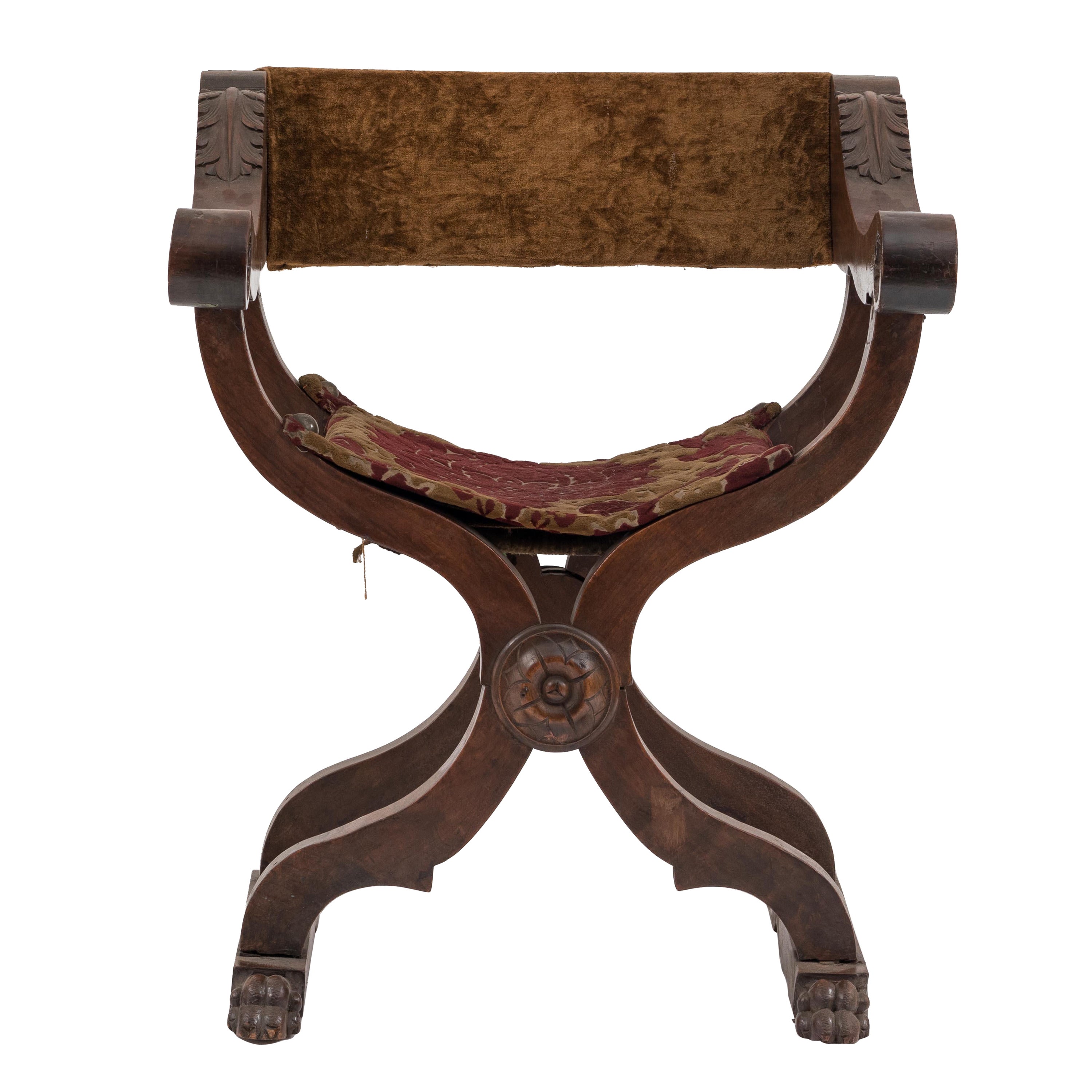 Italian Renaissance Walnut Arm Chair For Sale