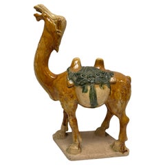 Majolica Ceramic Camel Statue Vintage Statue, 1970s