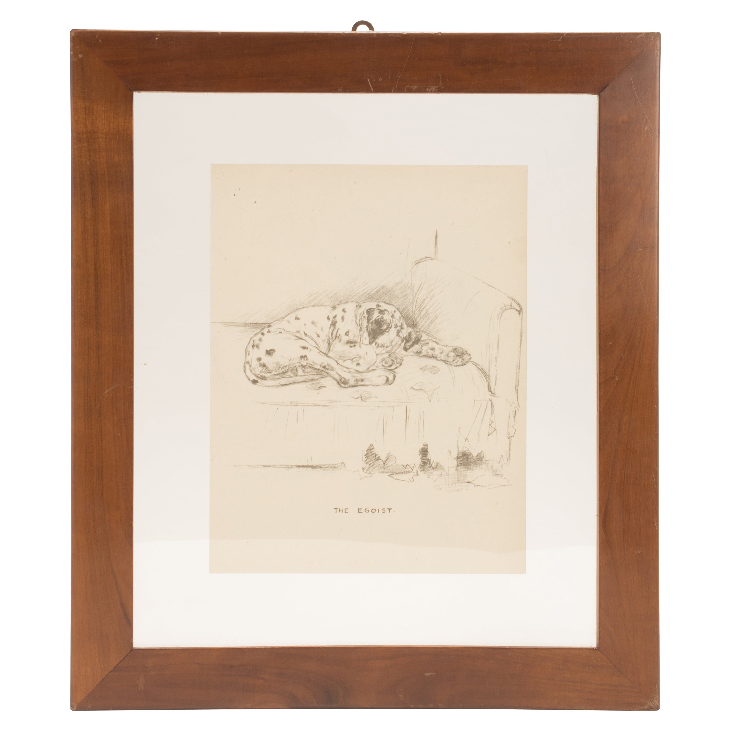 Bleistiftzeichnung mit der Darstellung eines Dalmatinerhundes, USA, 1940 im Angebot