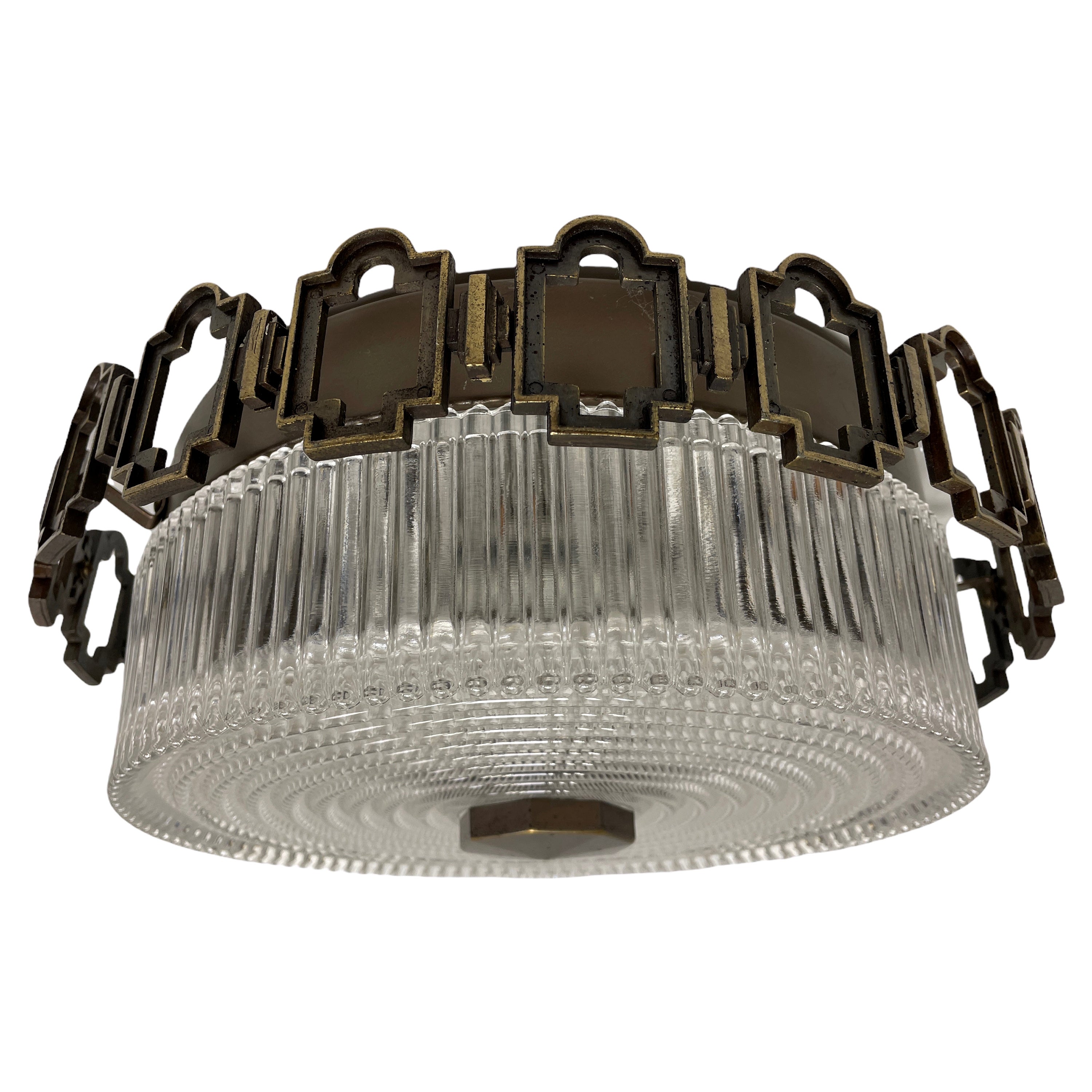 1930 Art Deco Flush Glass Ceiling Light at 1stDibs art deco glass
