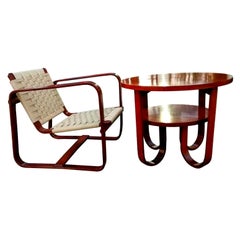 Set Armchair Coffee Table Design Giuseppe Pagano Gino Maggioni for Bocconi Milan