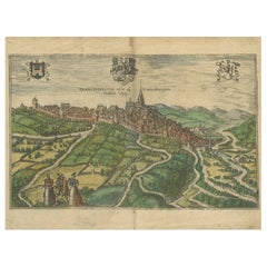 Antique View of Frankenberg: Braun & Hogenberg's Historic Bird's-Eye Map, 1599