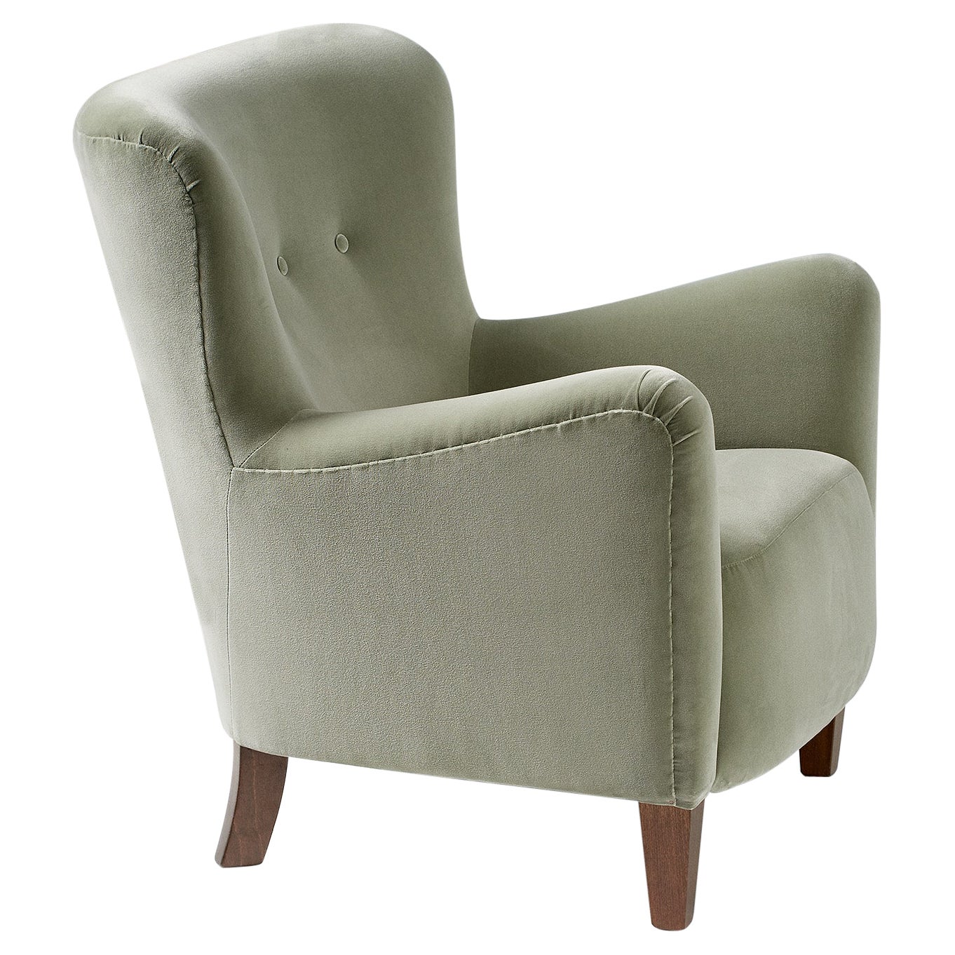 Custom Made Ryo Velvet Lounge Chair For Sale