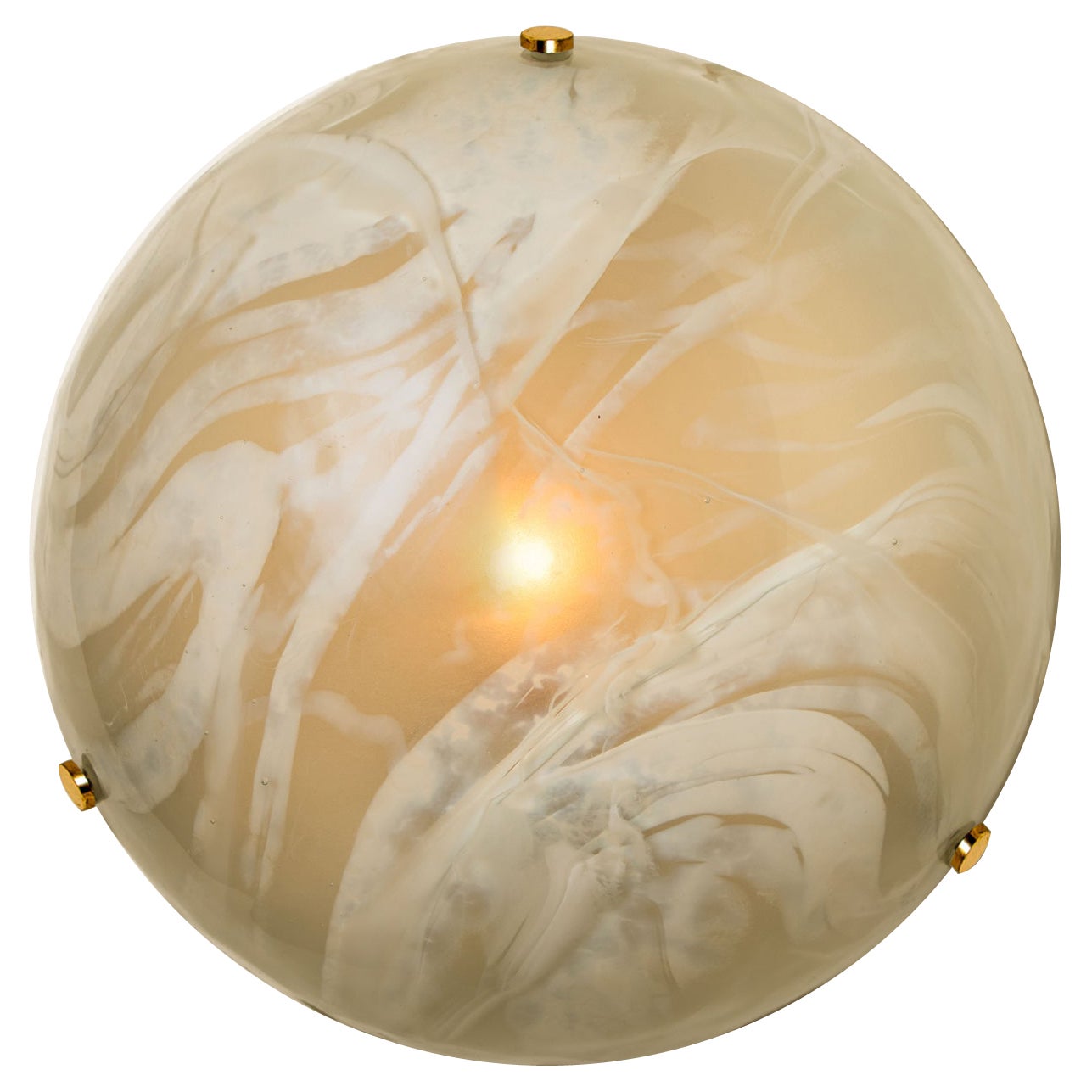 Blown Murano Glass Wall Light or Flush Mount, 1965  For Sale