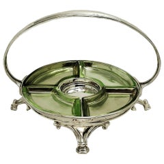 Ramsden & Carr Arts & Crafts Silber Hors d'oeuvre-Schale / Servierplatte, 1913