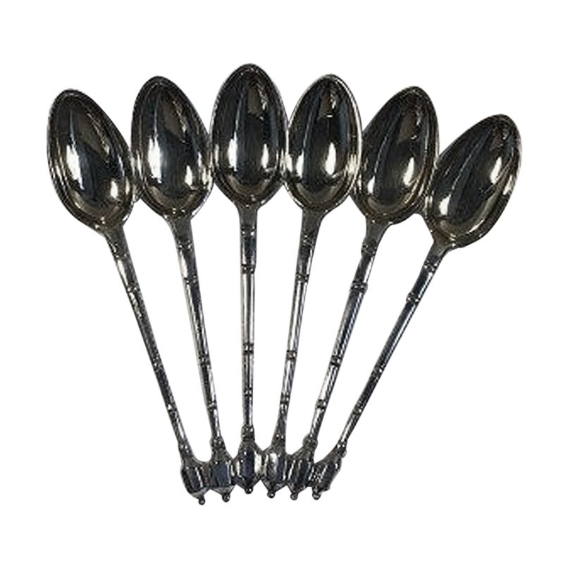V. Christensen Silver Set of 6 Coffee Spoons