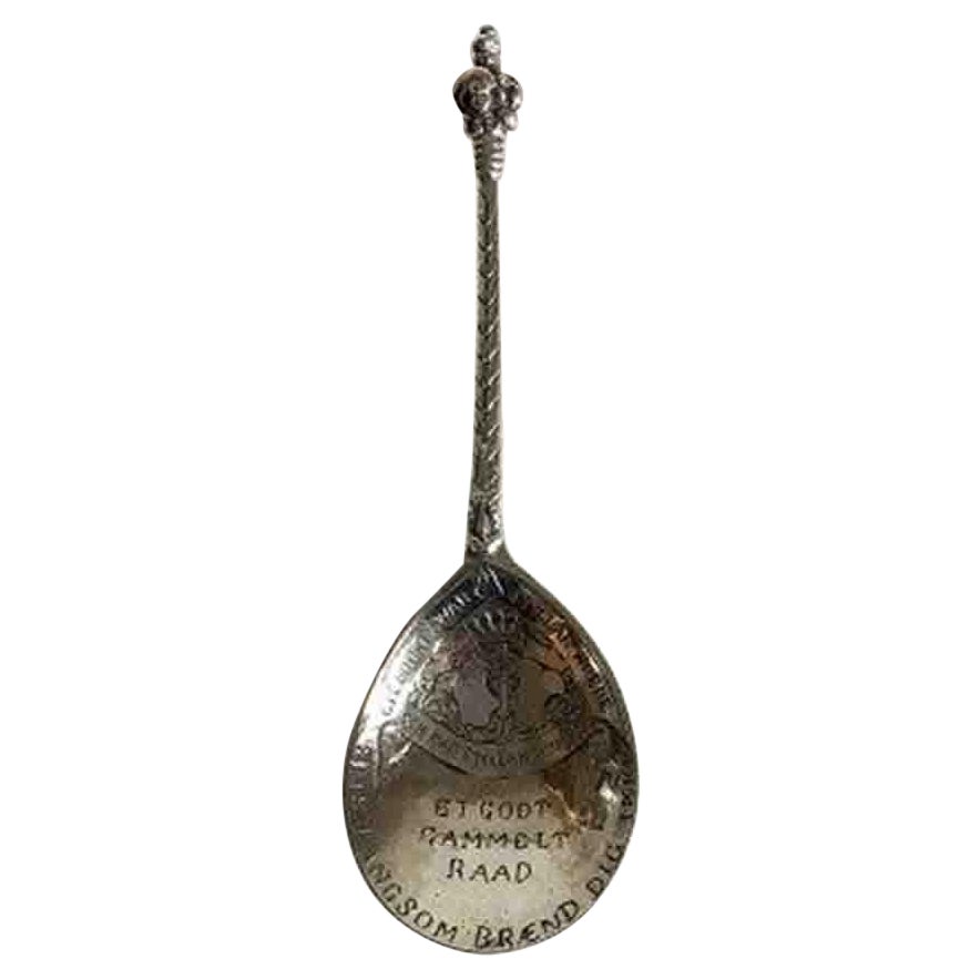 Souvenir Silver Spoon from Scandinavia Denmark, Norway and Sweden For Sale
