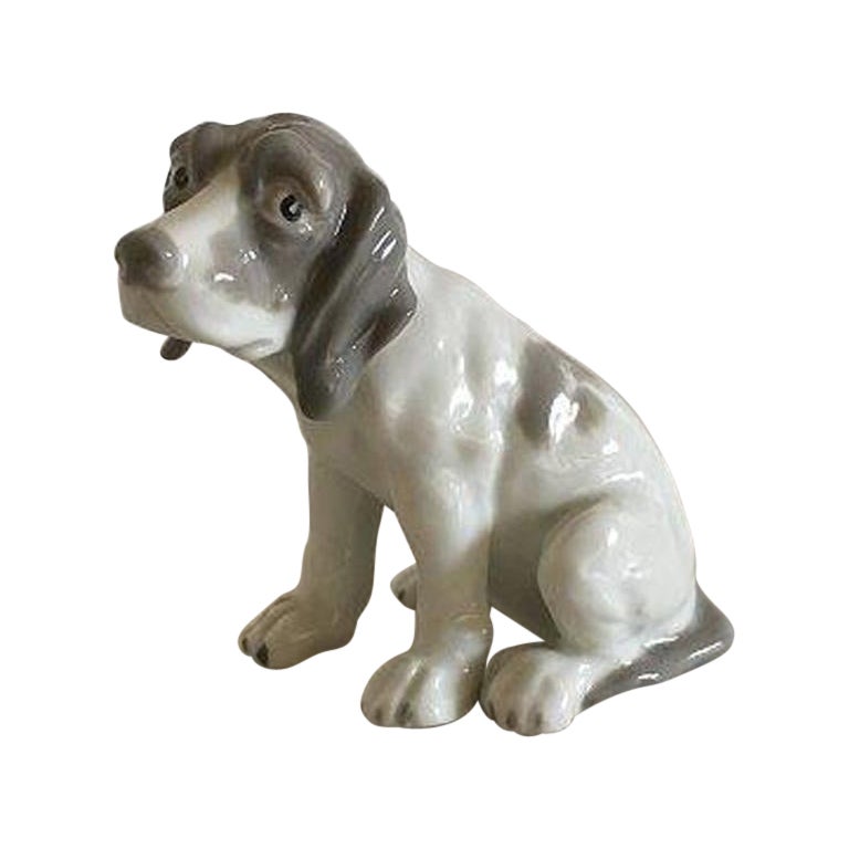 Heubach Porcelain Dog Figurine For Sale