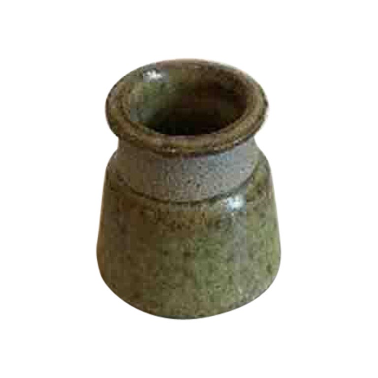 Holmegaard Miniature Stoneware Vase, Signed For Sale