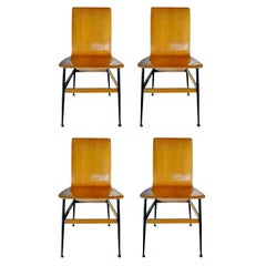 Lot of Four Chairs Design Eugenia Alberti Reggio & Rinaldo Scaioli, 1960s
