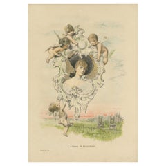 Antique Print 'Das Bild der Geliebten' after Koppay 'c.1850'