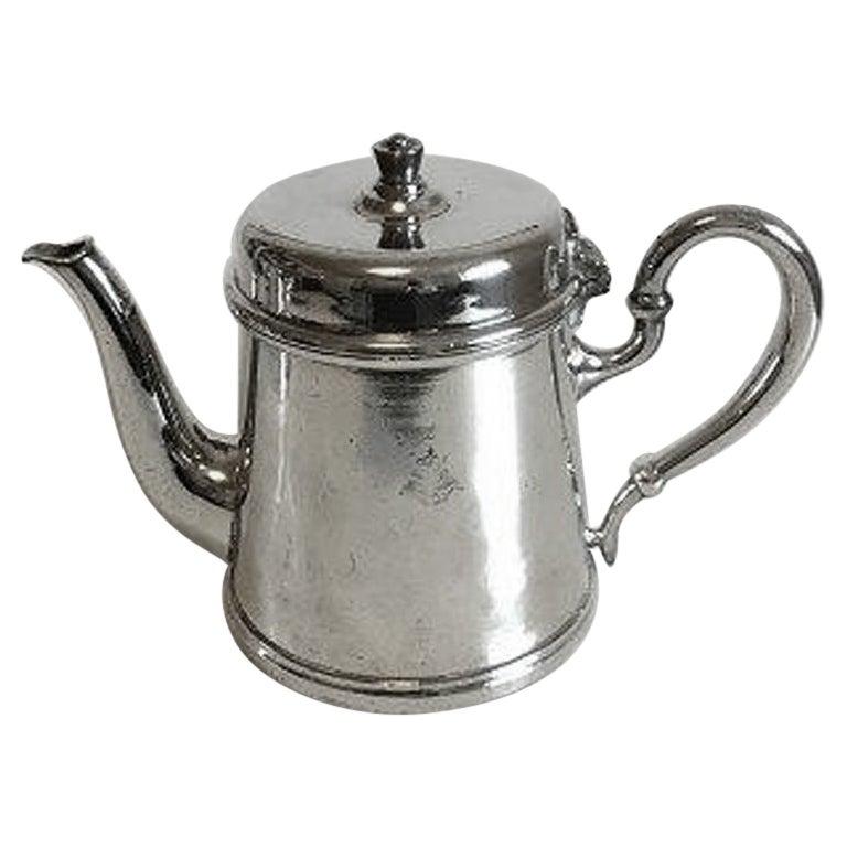 Silver Plated Pitcher with Lid and Logo from DSB 'Dansih Rail Road' For Sale