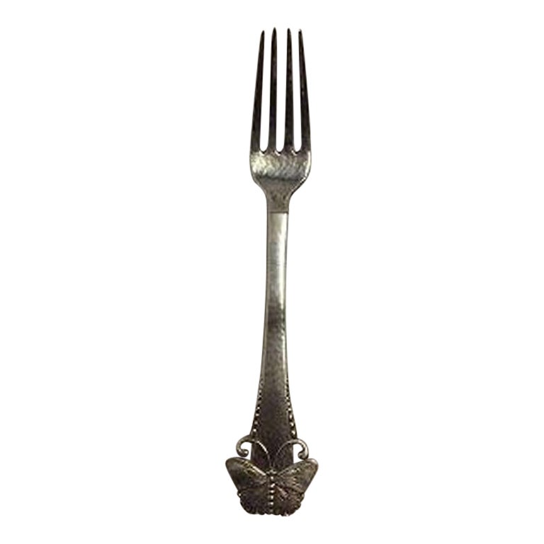 Butterfly Silver Lunch Fork For Sale