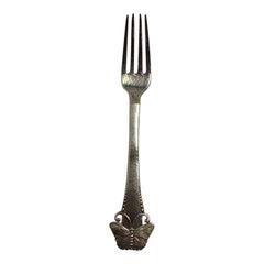Vintage Butterfly Silver Lunch Fork