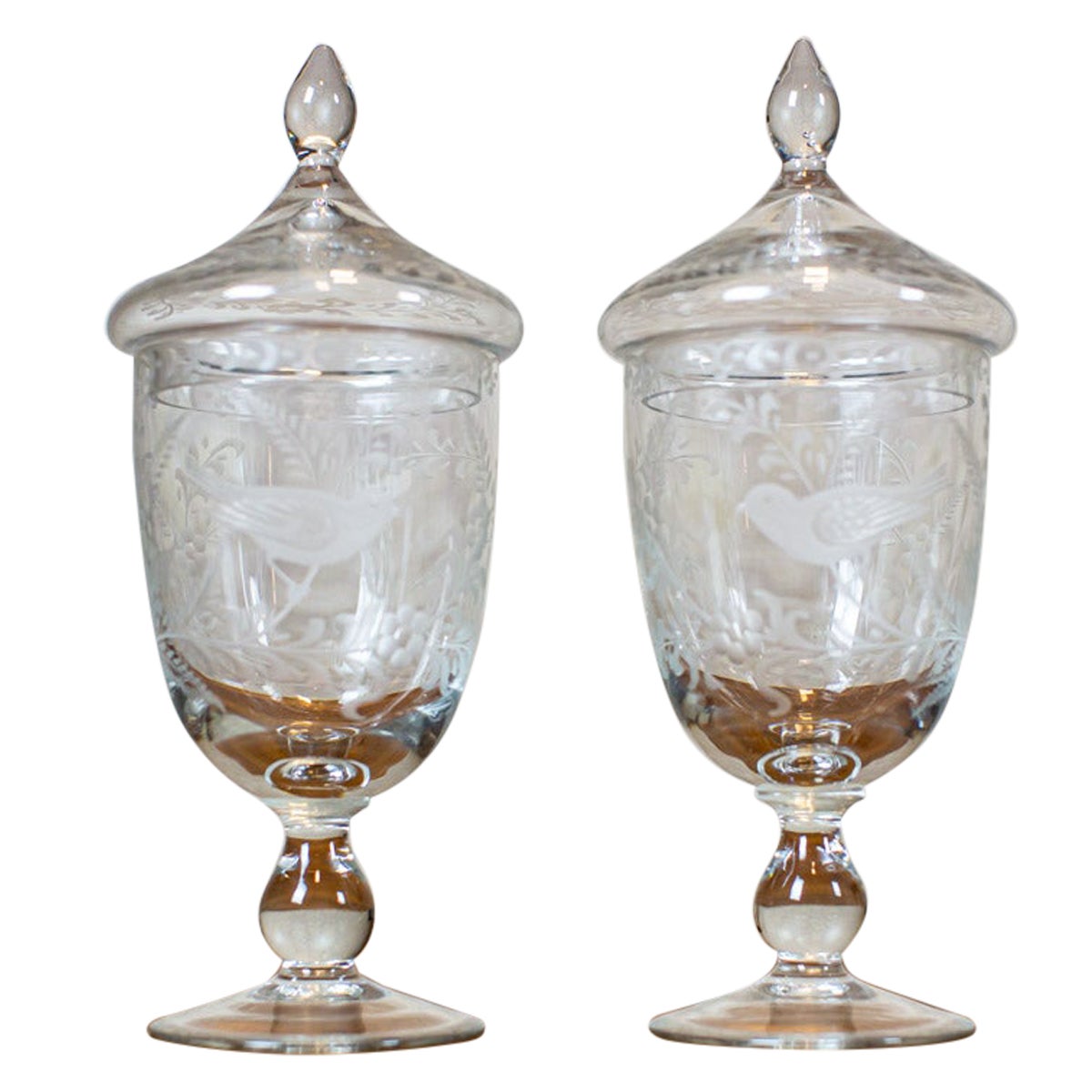 Pair of 19th-Century Hand-Cut Cups