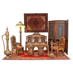 Antique Moorish Walnut 5-Piece Living Room Set