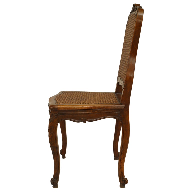 Set of 12 French Louis XV Walnut Side Chairs For Sale at 1stDibs