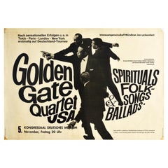Original Vintage Poster Golden Gate Quartet Spirituals Folk Songs Ballads Music