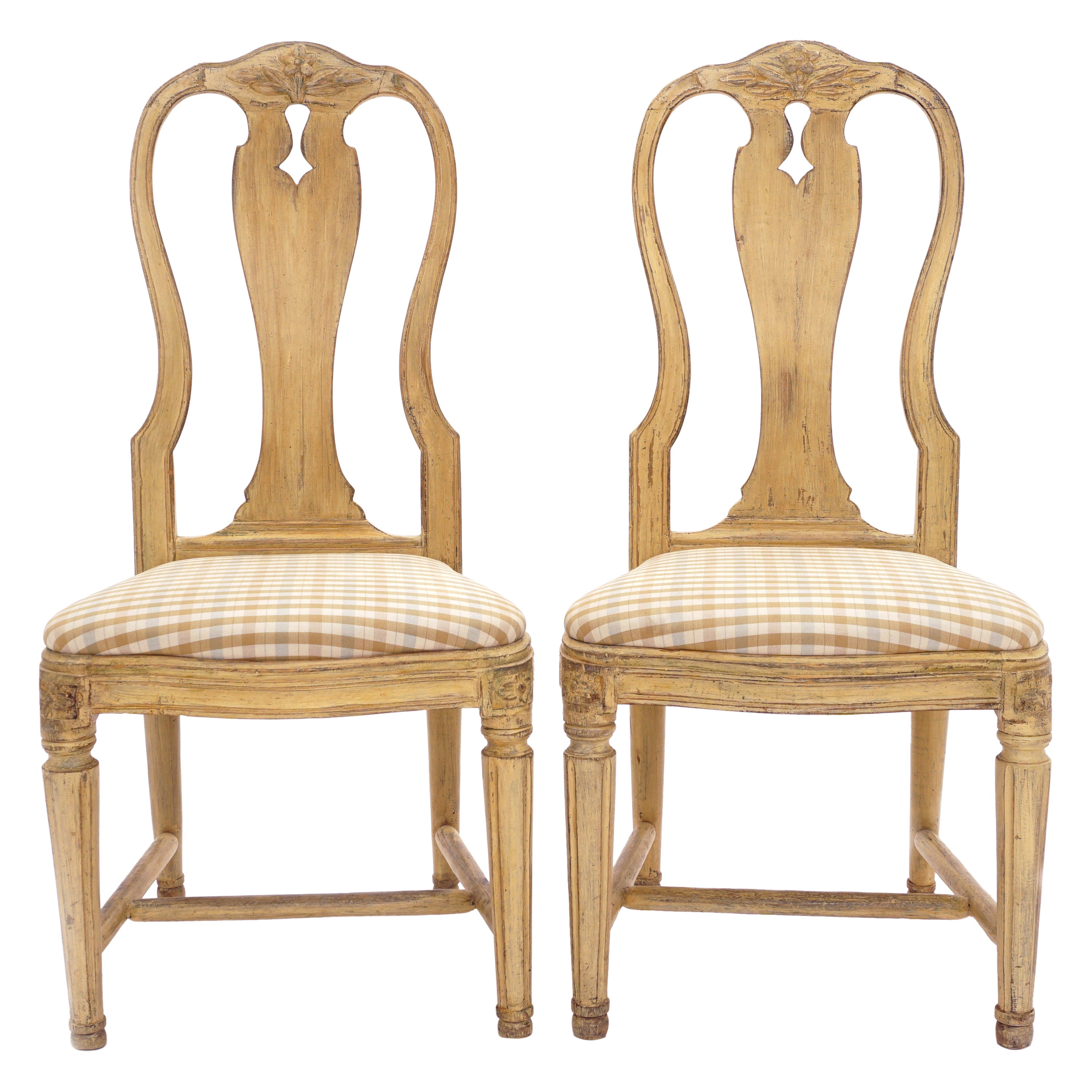 Late 18th Century Swedish Pair Og Gustavian Chairs, Sweden, circa 1780-1800 For Sale