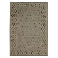 Tapis traditionnel Kilim beige Tapis Kilim de style scandinave Tapis en laine marron