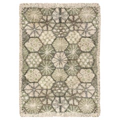 Nazmiyal Collection Vintage Swedish Rya Rug. Size: 4 ft 6 in x 6 ft 3 in 